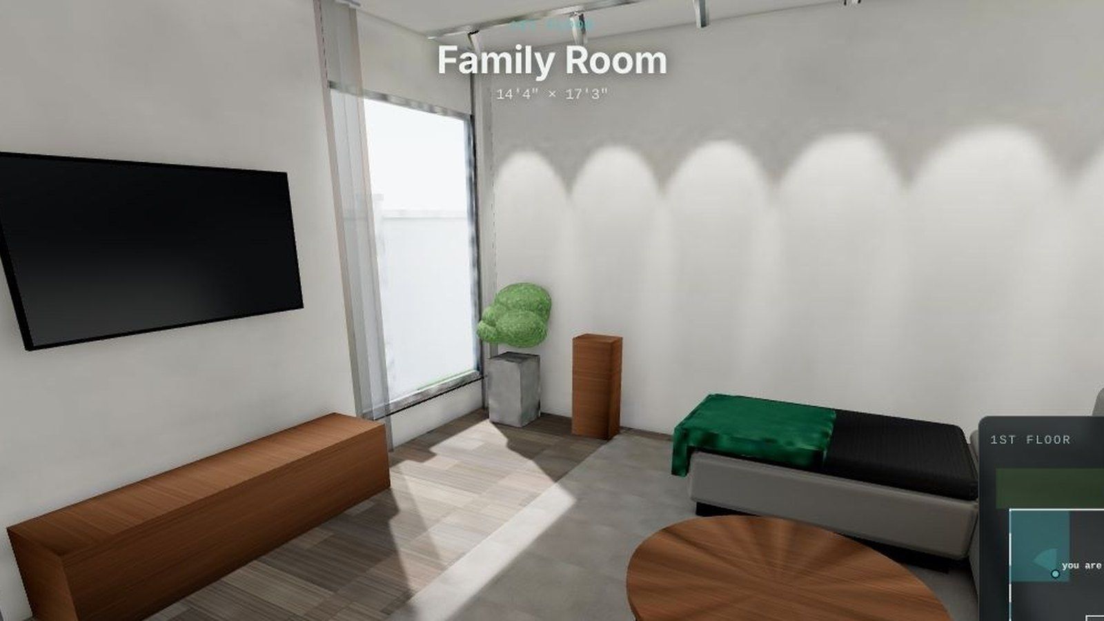 Stage 2: Realistic interior light baked into surfaces