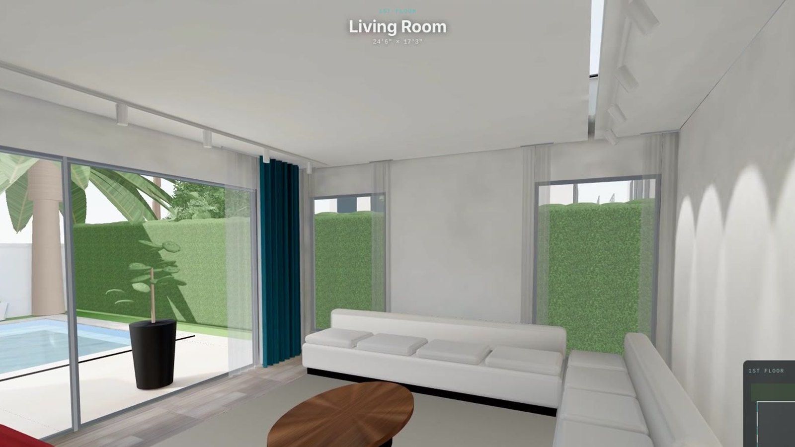 Stage 3: Interactive browser walkthrough of the living room